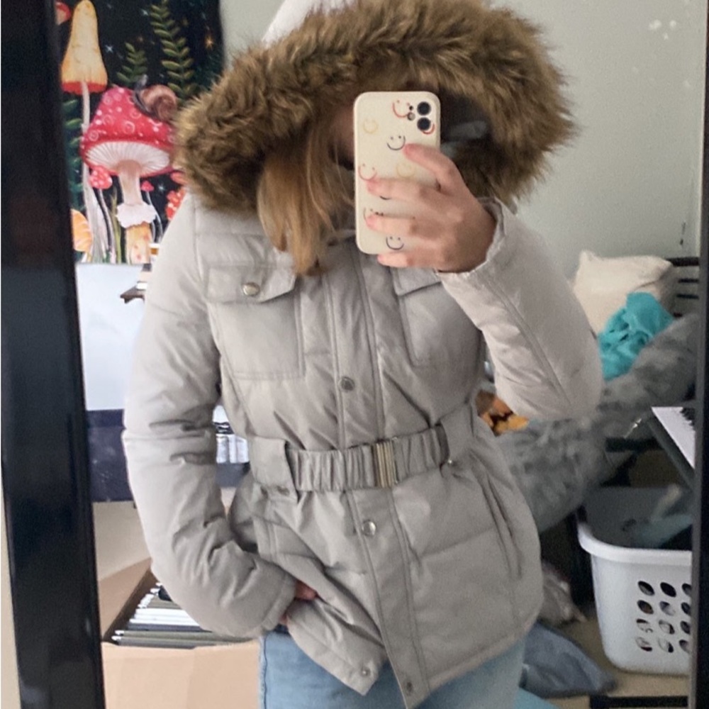 Grey Puffer Jacket - Picture 3 of 3